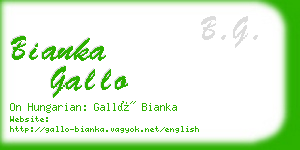 bianka gallo business card